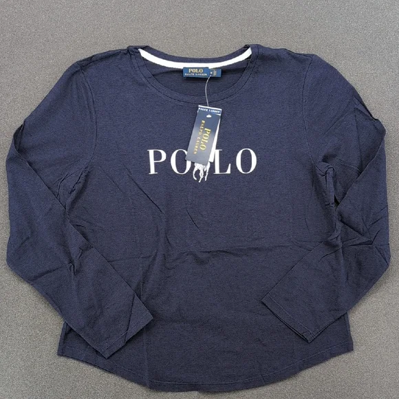 Polo by Ralph Lauren Navy Long Sleeve Tee - Picture 1 of 6